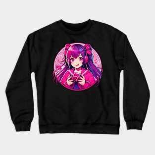 Pink gamer girl cute Crewneck Sweatshirt